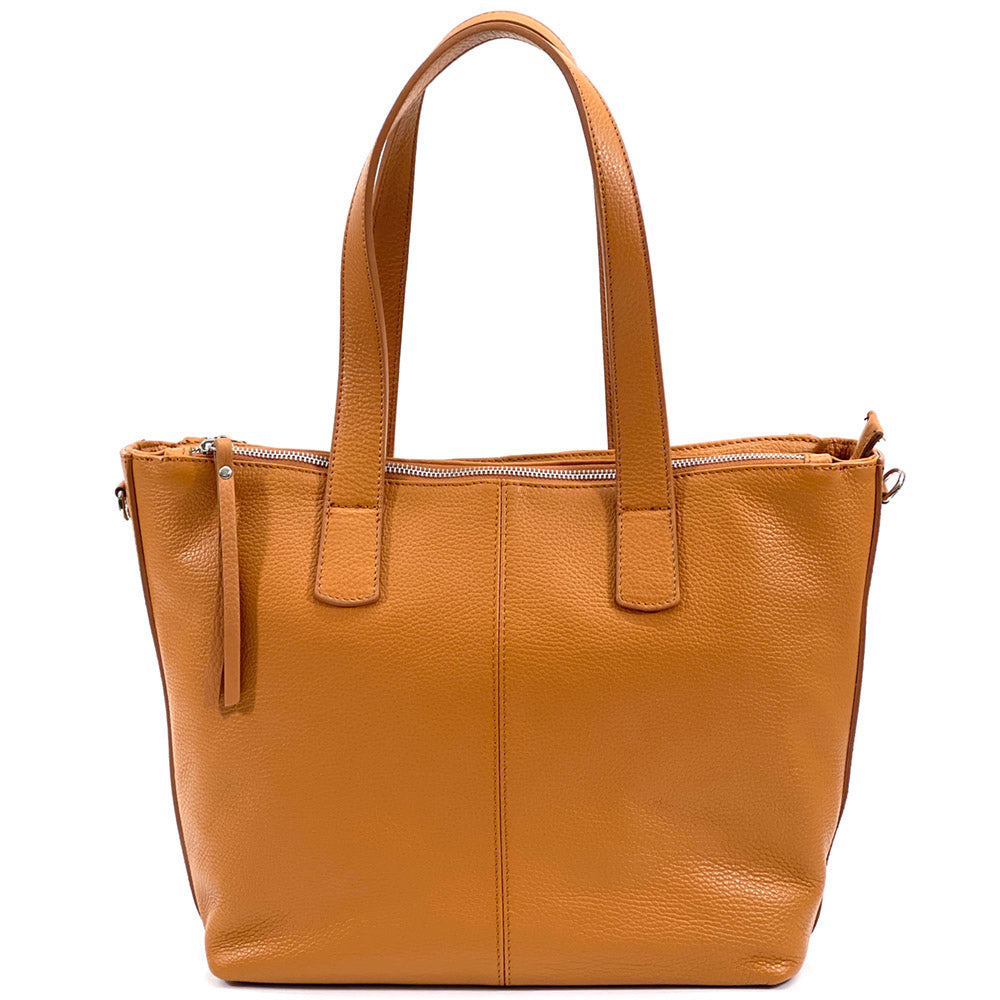Zaira Italian Genuine Leather Tote Bag - Made In Italy