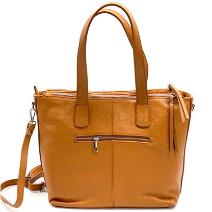 Zaira Italian Genuine Leather Tote Bag - Made In Italy