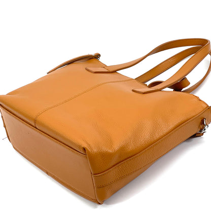 Zaira Italian Genuine Leather Tote Bag - Made In Italy