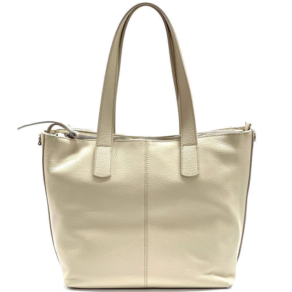 Zaira Italian Genuine Leather Tote Bag - Made In Italy