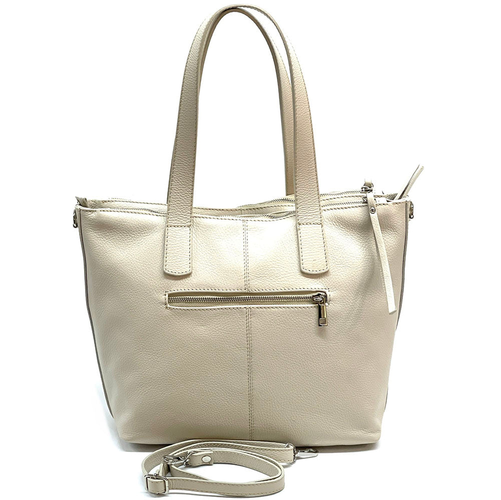 Zaira Italian Genuine Leather Tote Bag - Made In Italy