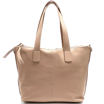 Zaira Italian Genuine Leather Tote Bag - Made In Italy