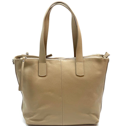 Zaira Italian Genuine Leather Tote Bag - Made In Italy