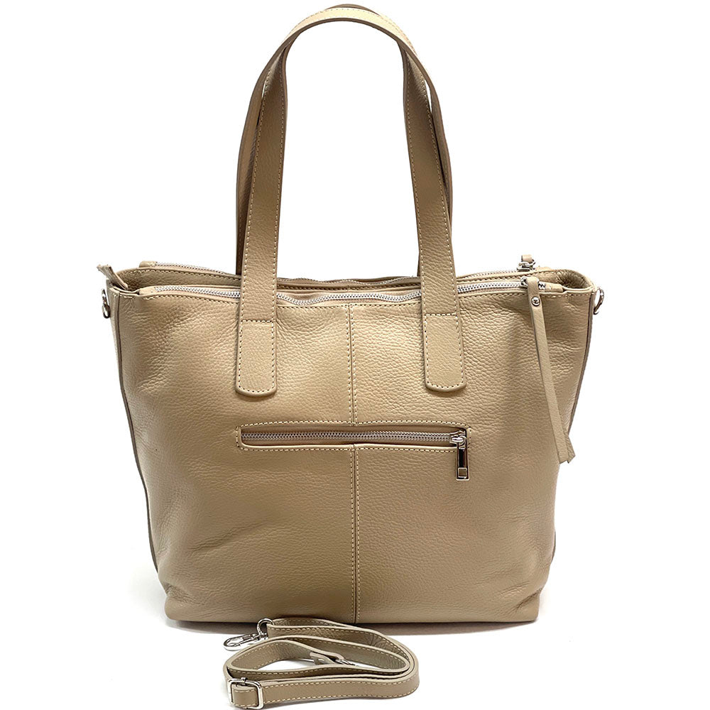 Zaira Italian Genuine Leather Tote Bag - Made In Italy