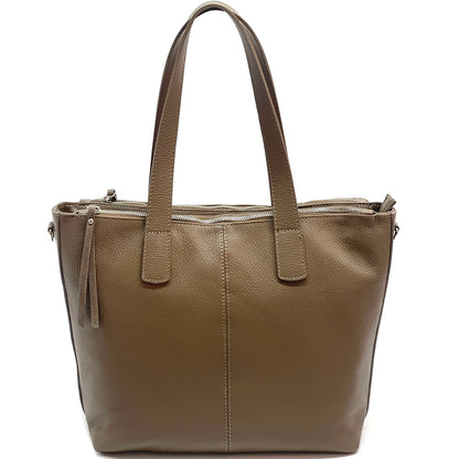 Zaira Italian Genuine Leather Tote Bag - Made In Italy