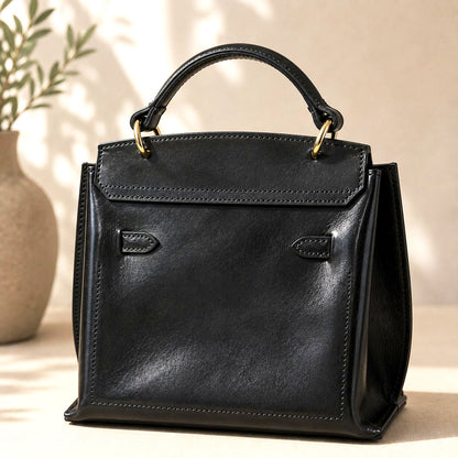 Adelasia Hand-Dyed Vegetable Leather Top Handle Bag - Made In Italy
