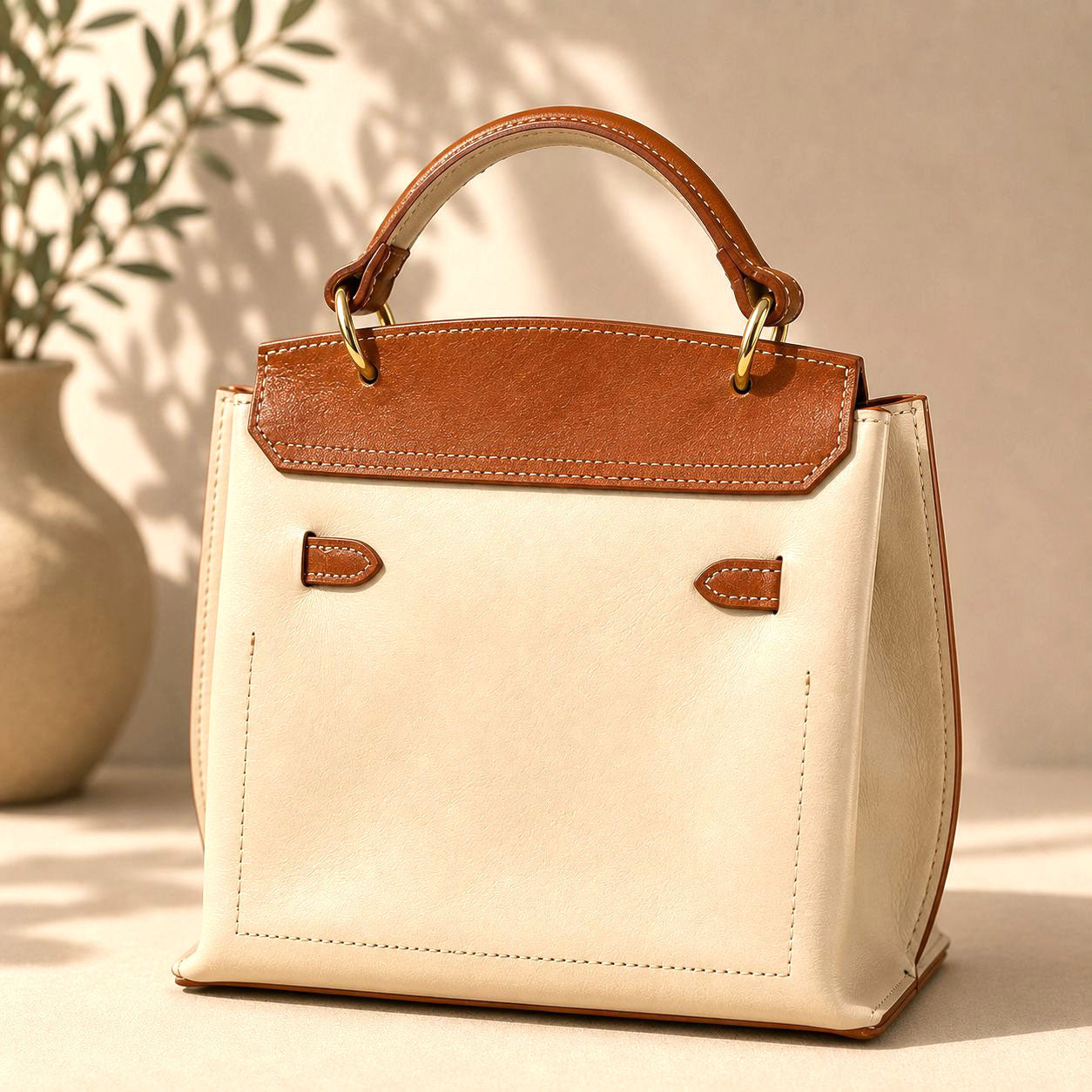 Adelasia Hand-Dyed Vegetable Leather Top Handle Bag - Made In Italy
