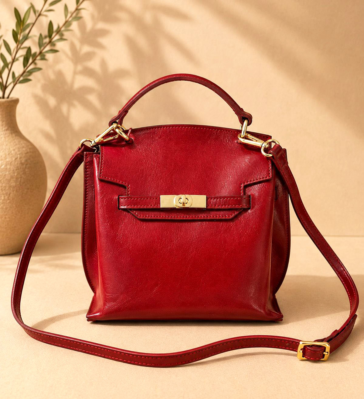 Adelasia Hand-Dyed Vegetable Leather Top Handle Bag - Made In Italy