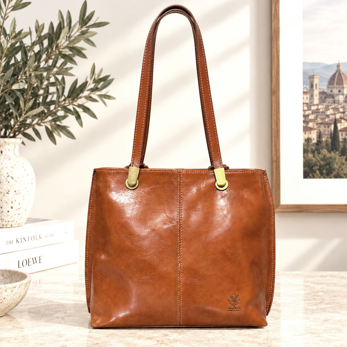 Clotilde Hand-Dyed Vegetable-Tanned Leather Convertible Backpack - Made In Italy