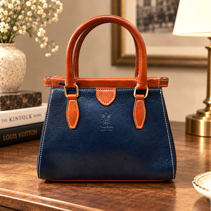 Ersilia Hand-Dyed Cow Leather Satchel - Made In Italy