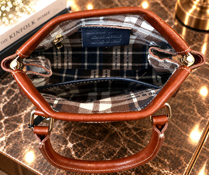 Ersilia Hand-Dyed Cow Leather Satchel - Made In Italy