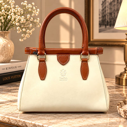 Ersilia Hand-Dyed Cow Leather Satchel - Made In Italy