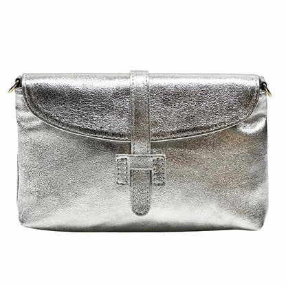 Giorgia leather clutch - 100% genuine Italian leather- made in Italy