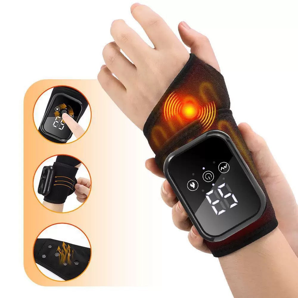 Hand Massager Wrist Support Heat EMS Pulse Device