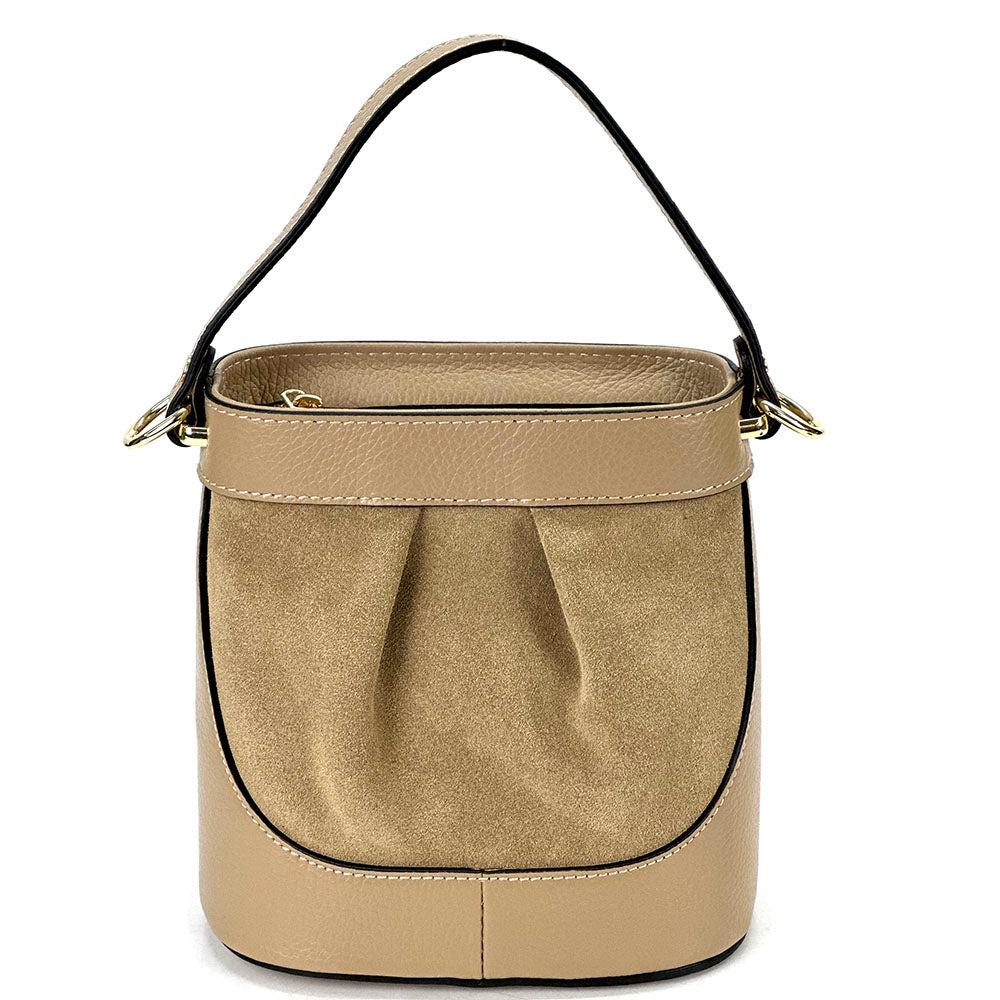 Marina Leather Bucket Bag - Made In Italy
