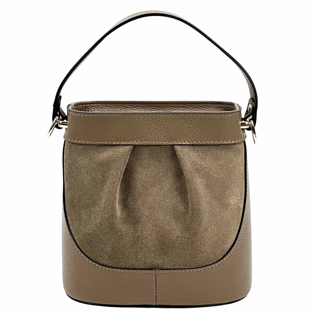Marina Leather Bucket Bag - Made In Italy