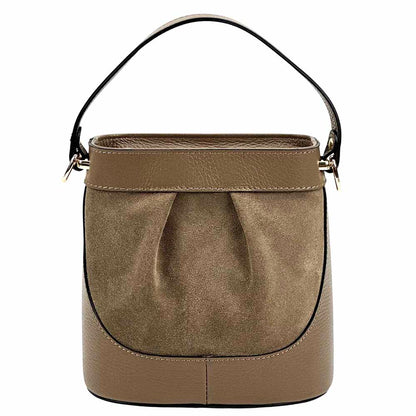 Marina Leather Bucket Bag - Made In Italy