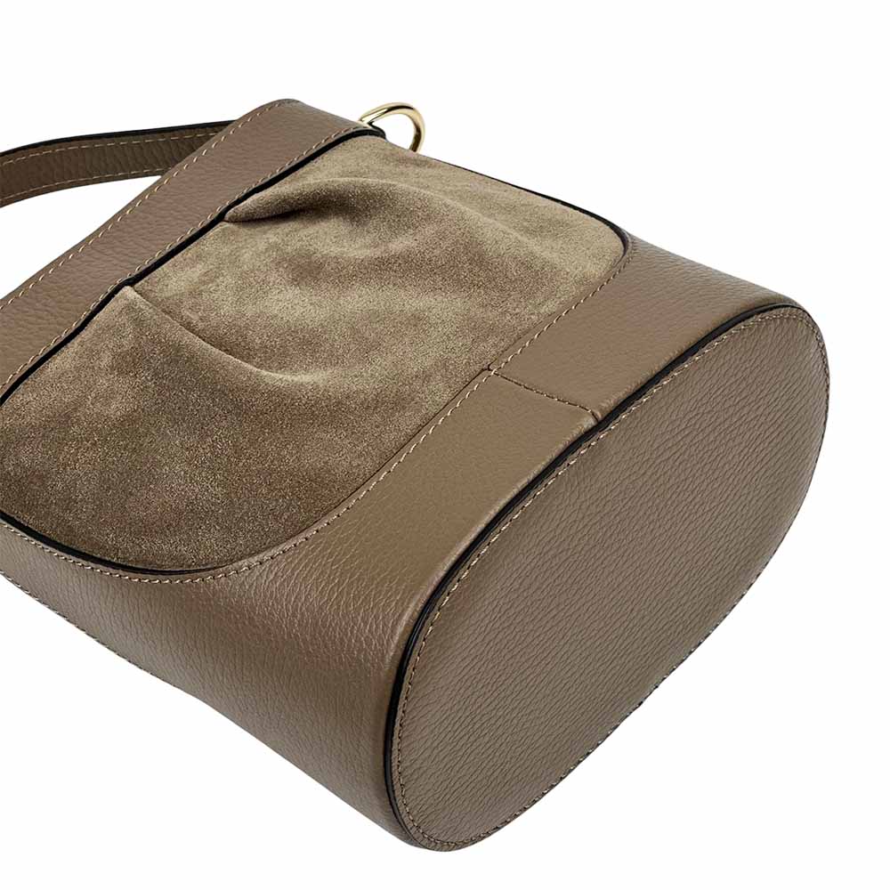 Marina Leather Bucket Bag - Made In Italy