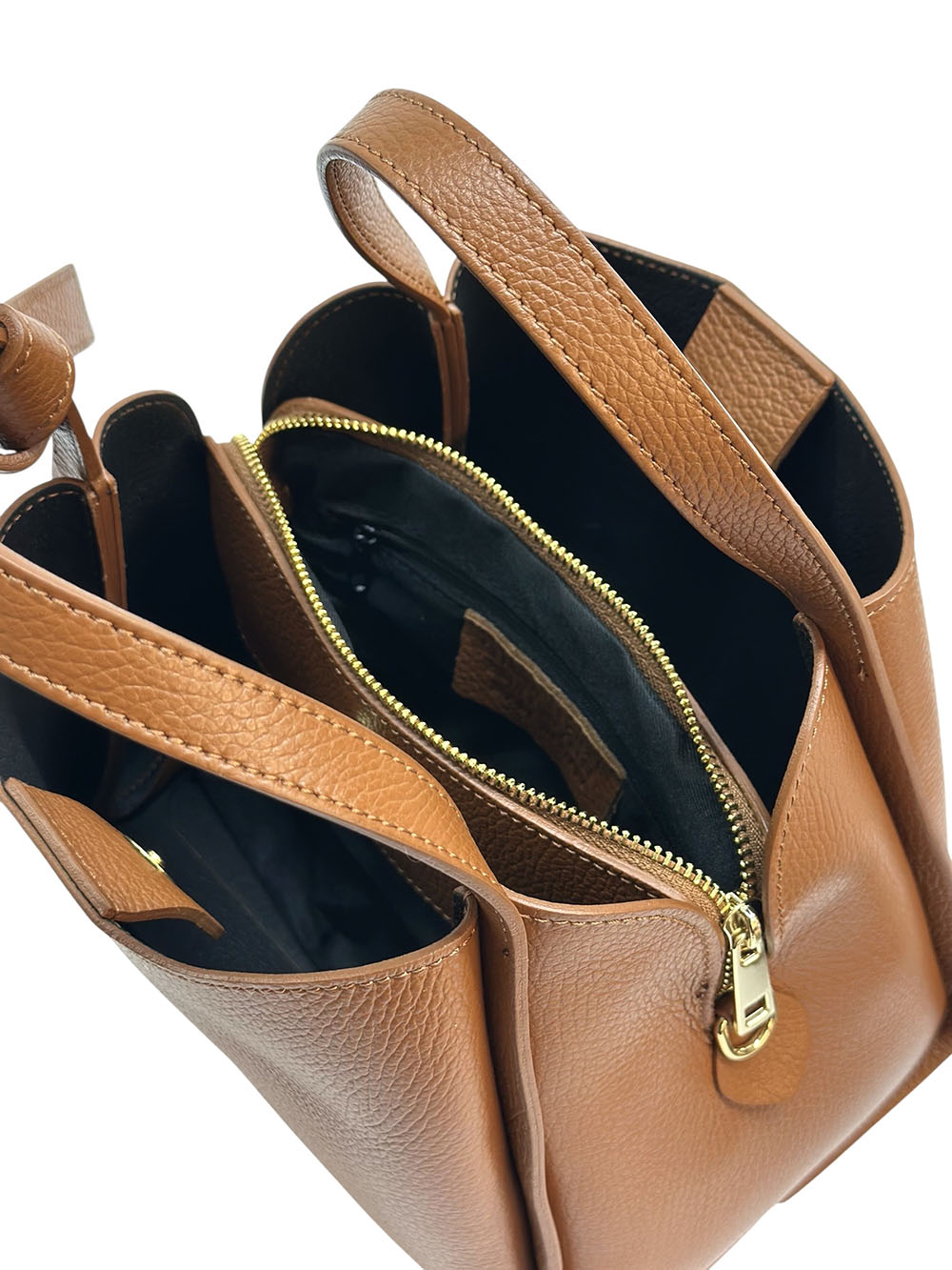 Vanessa Italian Cow Leather Structured Handbag - Made In Italy