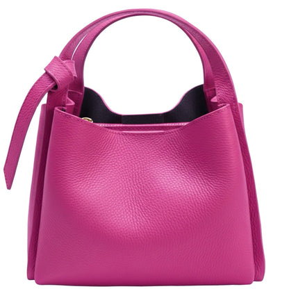 Vanessa Italian Cow Leather Structured Handbag - Made In Italy