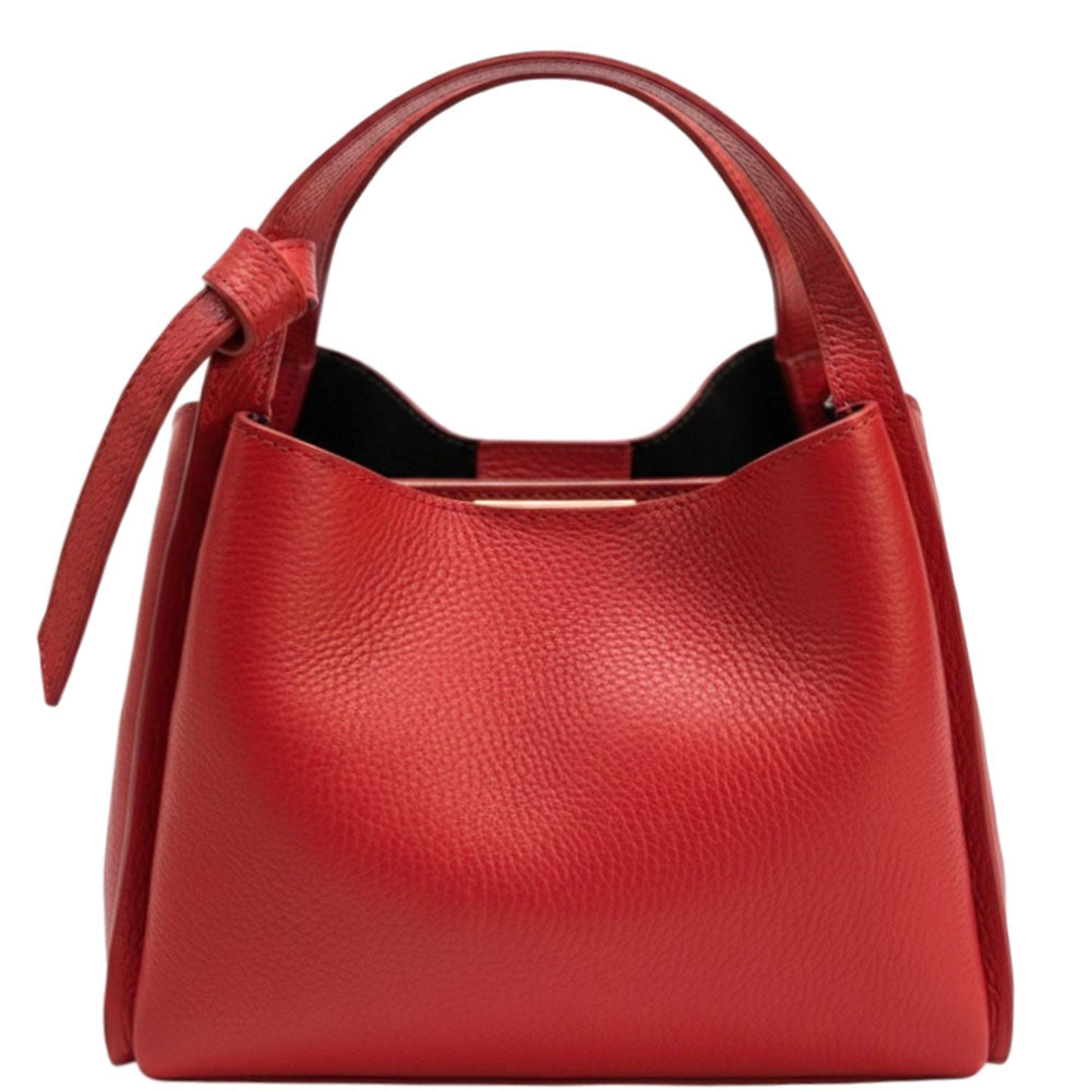 Vanessa Italian Cow Leather Structured Handbag - Made In Italy