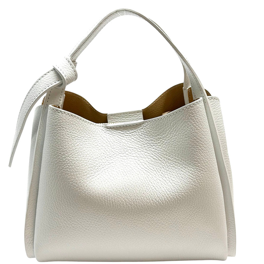 Vanessa Italian Cow Leather Structured Handbag - Made In Italy