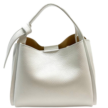 Vanessa Italian Cow Leather Structured Handbag - Made In Italy