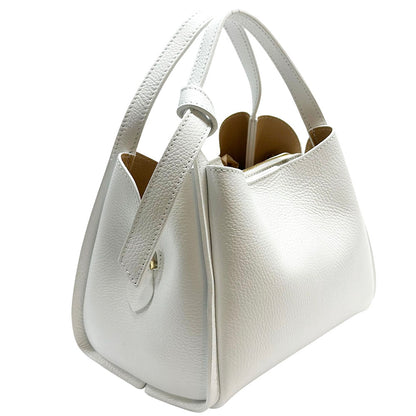 Vanessa Italian Cow Leather Structured Handbag - Made In Italy
