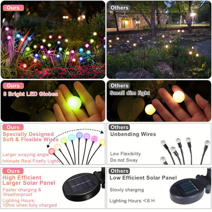 6-Pack 48 LED Solar Garden Lights, Solar Swaying Light