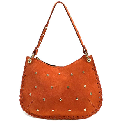 Savannah Suede Leather Shoulder Bag - Made In Italy