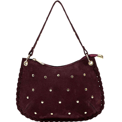 Savannah Suede Leather Shoulder Bag - Made In Italy