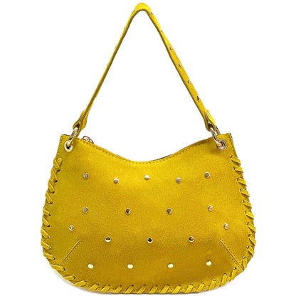 Savannah Suede Leather Shoulder Bag - Made In Italy