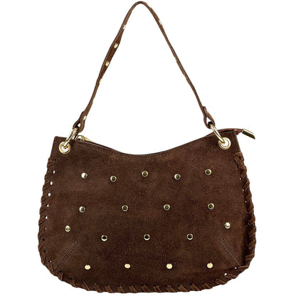 Savannah Suede Leather Shoulder Bag - Made In Italy