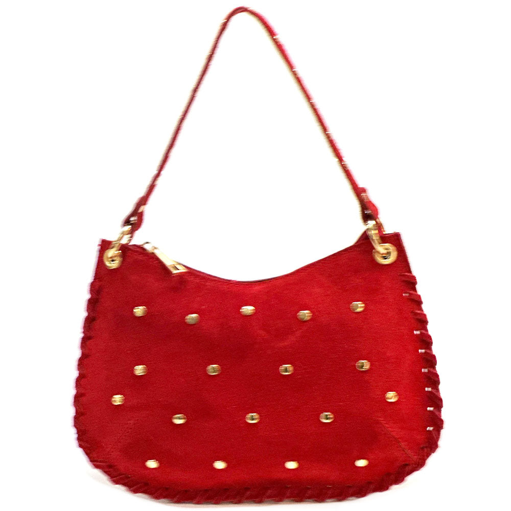 Savannah Suede Leather Shoulder Bag - Made In Italy