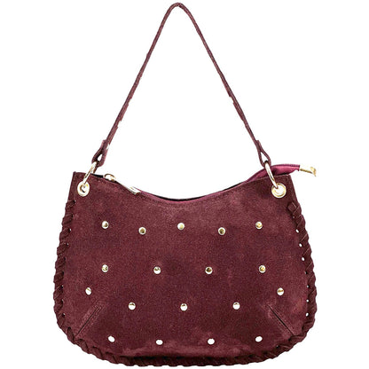 Savannah Suede Leather Shoulder Bag - Made In Italy