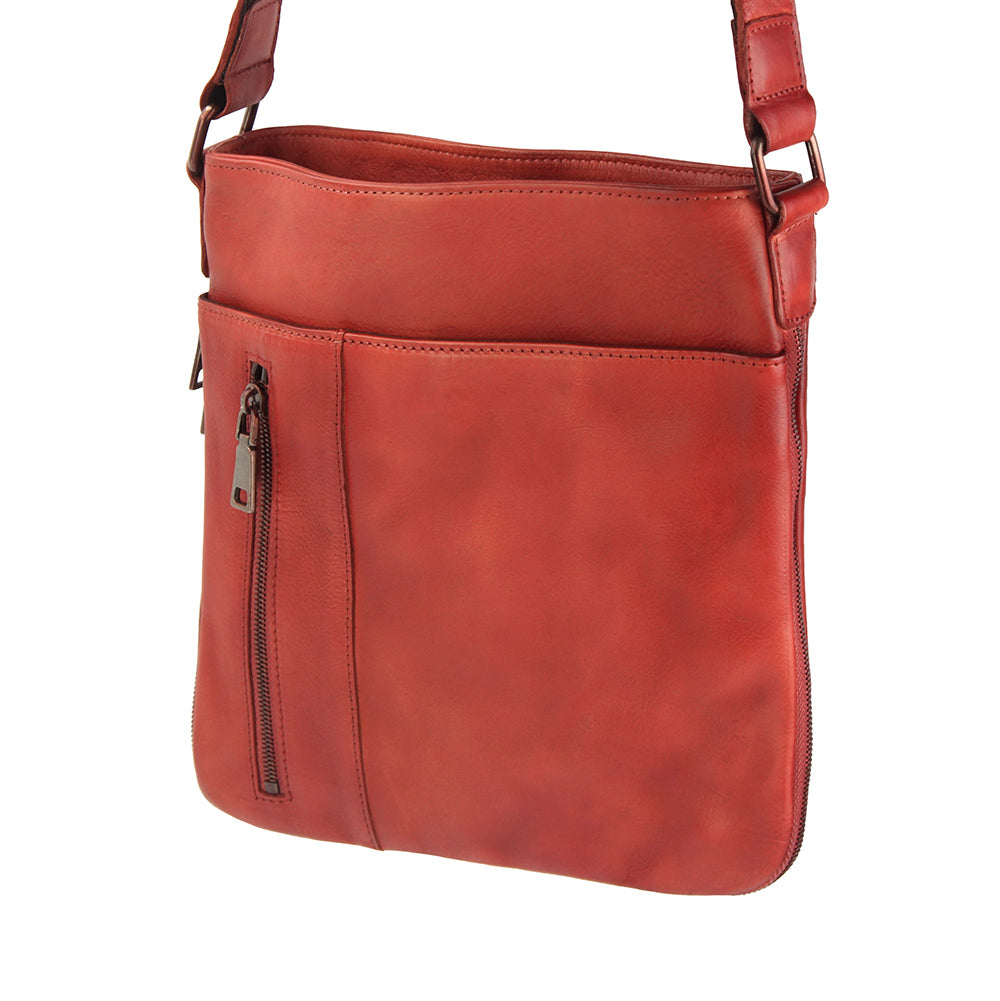 Oscar Cross body leather bag - Made In Italy