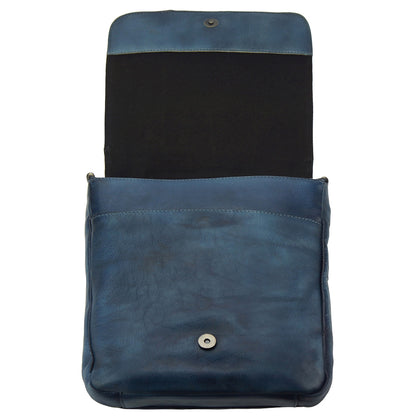 Igor Messenger Flap leather bag - Made In Italy