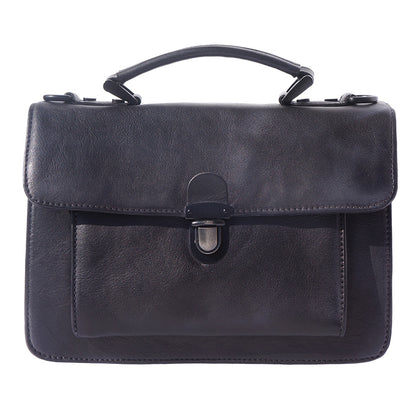Mini vintage briefcase with two compartments and a front pocket - Made In Italy