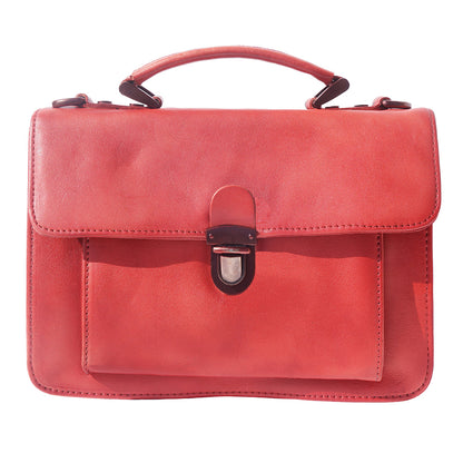 Mini vintage briefcase with two compartments and a front pocket - Made In Italy