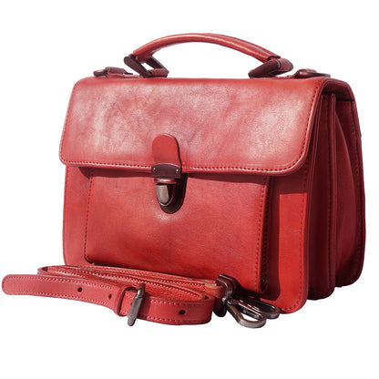 Mini vintage briefcase with two compartments and a front pocket - Made In Italy