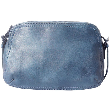 Twice GM leather cross-body bag - Made In Italy
