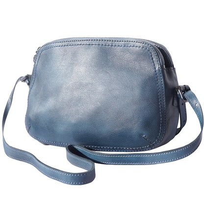 Twice GM leather cross-body bag - Made In Italy