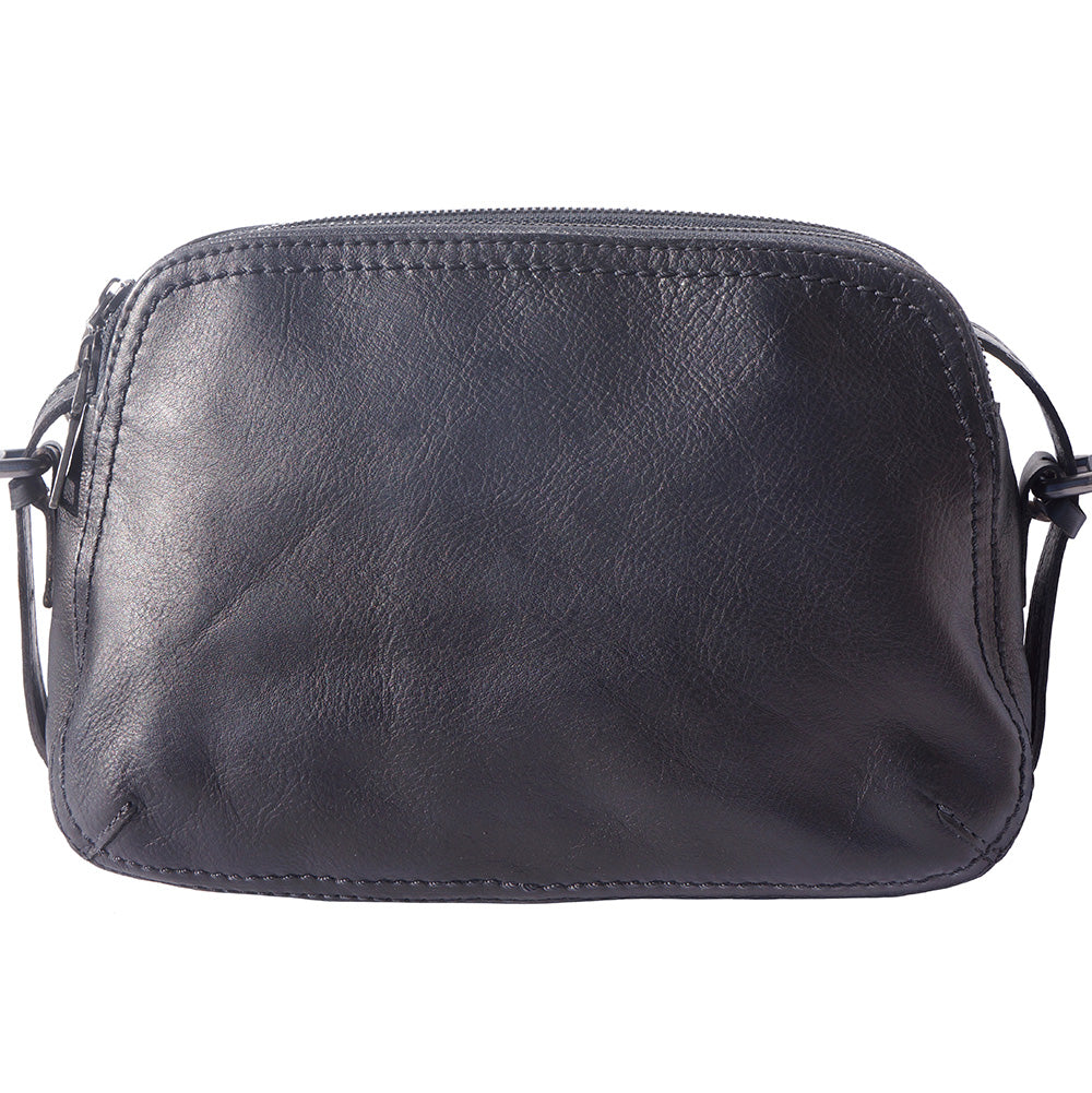 Twice GM leather cross-body bag - Made In Italy