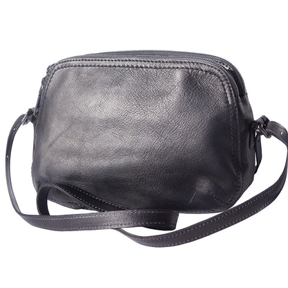 Twice GM leather cross-body bag - Made In Italy