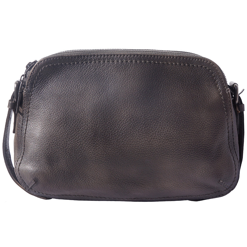 Twice GM leather cross-body bag - Made In Italy
