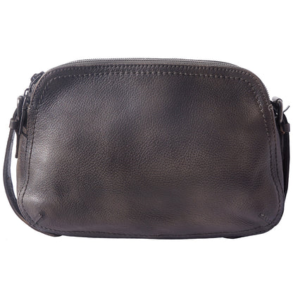 Twice GM leather cross-body bag - Made In Italy