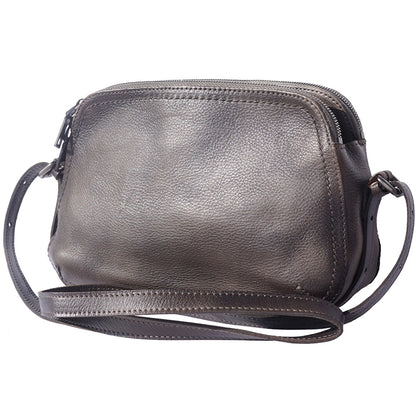 Twice GM leather cross-body bag - Made In Italy