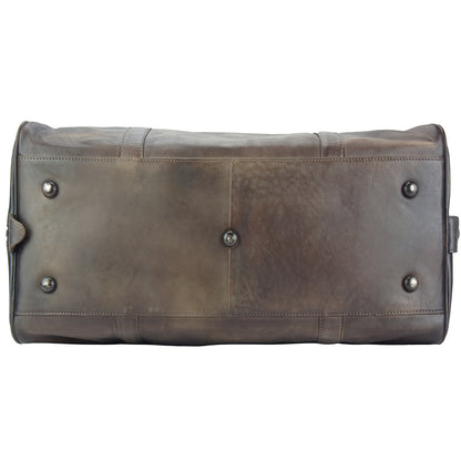 Travel bag Serafino in vintage leather - Made In Italy