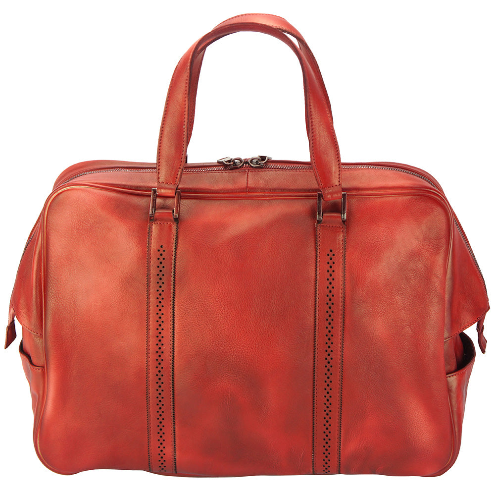 Travel bag Danilo in vintage leather - Made In Italy