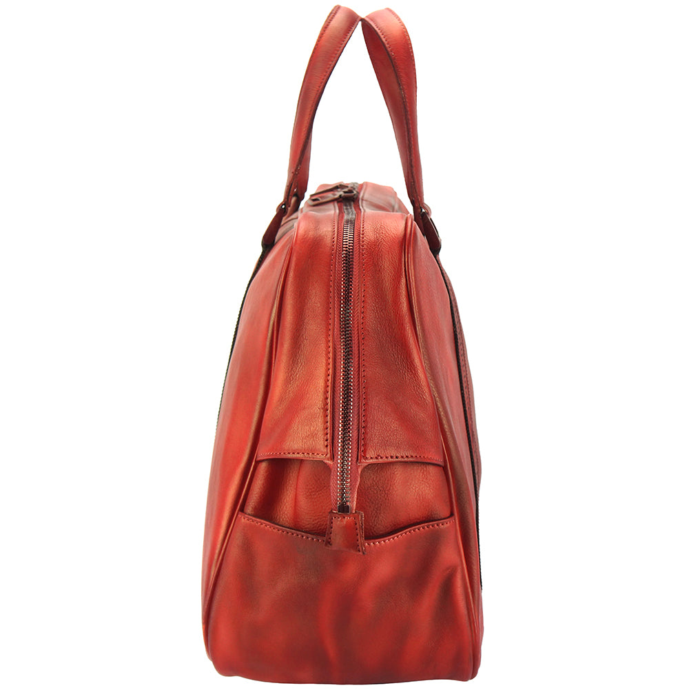 Travel bag Danilo in vintage leather - Made In Italy